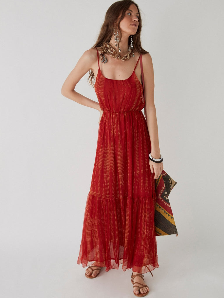 Claudina Dress - Mirage Rouge - Maison Hotel