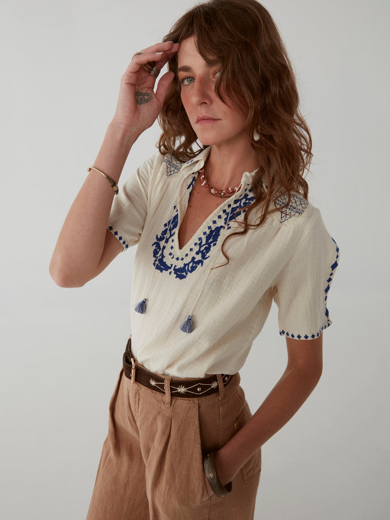 Corfu Shirt - Egeo Creta Blue - Maison Hotel