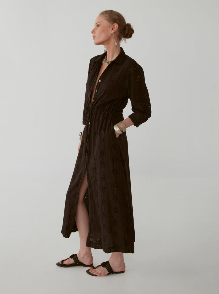 Elsa Dress - Schiffly Black - Maison Hotel