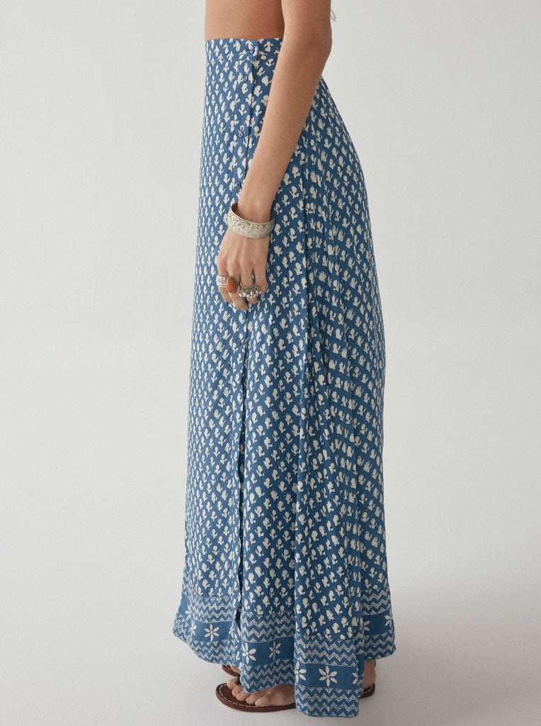 Fabia Skirt - Blue Simone - Maison Hotel