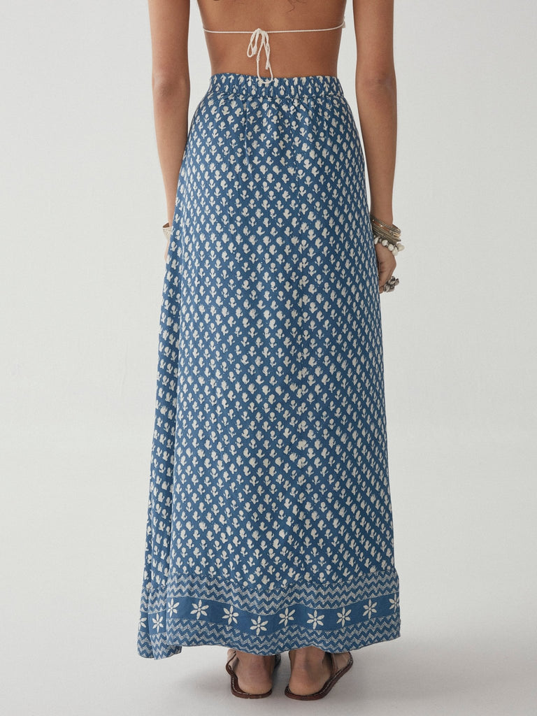 Fabia Skirt - Blue Simone - Maison Hotel