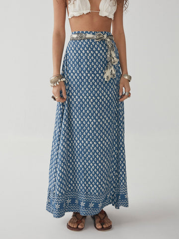 Fabia Skirt - Blue Simone - Maison Hotel