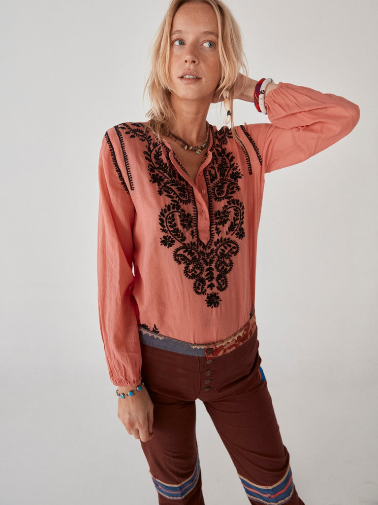 Gabriela Blouse - Raspberry - Maison Hotel