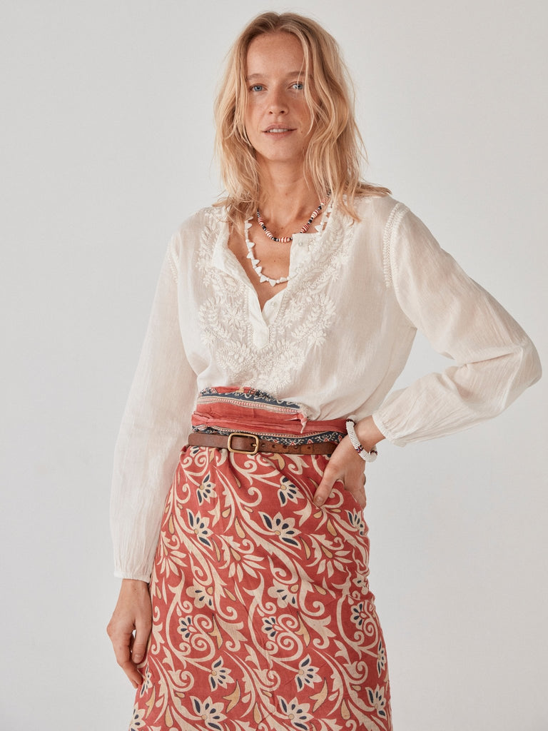 Gabriela Blouse - Summer White - Maison Hotel