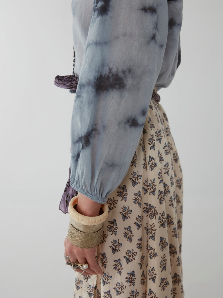 Greta Blouse - Ajmer Dye Cloudy Blue - Maison Hotel