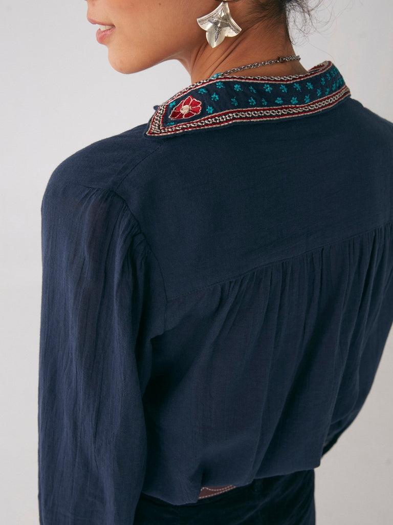 Hanna Shirt - Navajo Navy - Maison Hotel