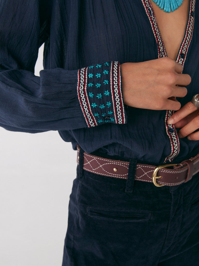 Hanna Shirt - Navajo Navy - Maison Hotel