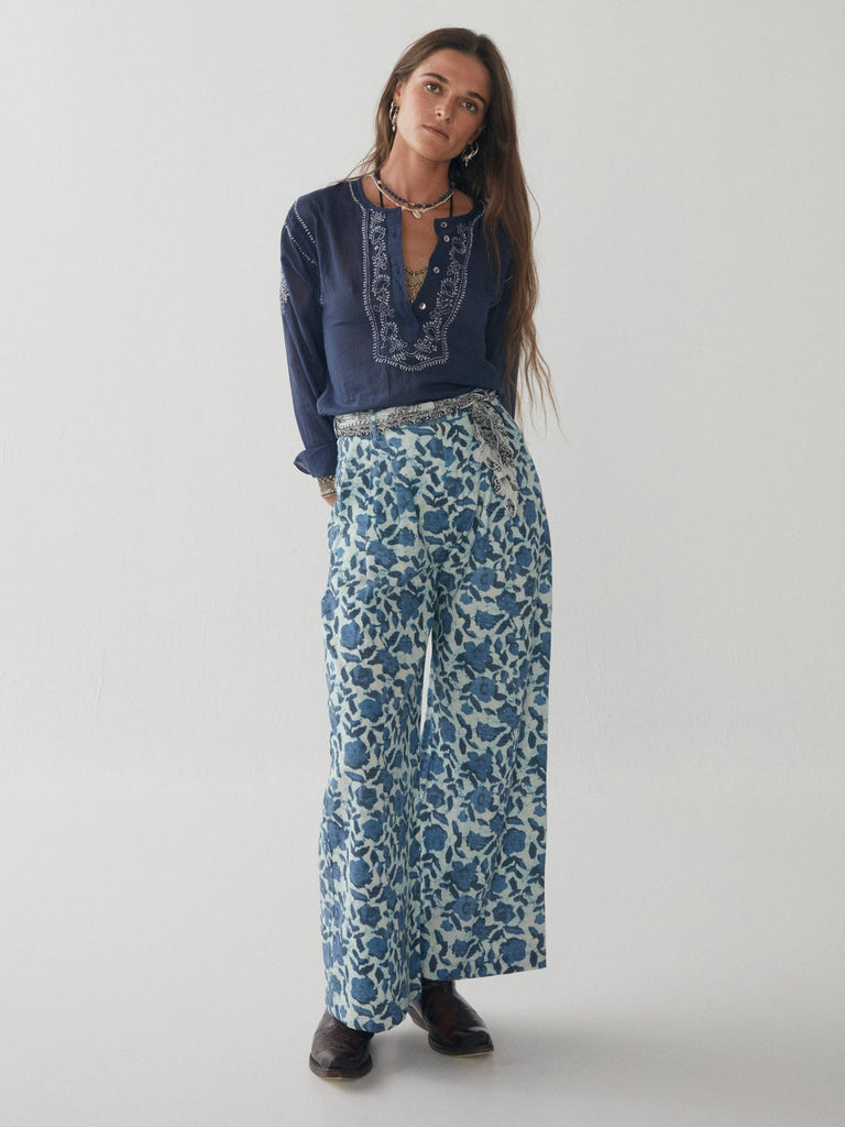 Indira Pant - Blue Poppy - Maison Hotel