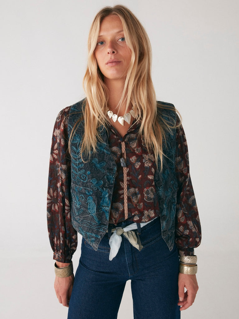 Ingrid Blouse - Srinagar Tobacco - Maison Hotel