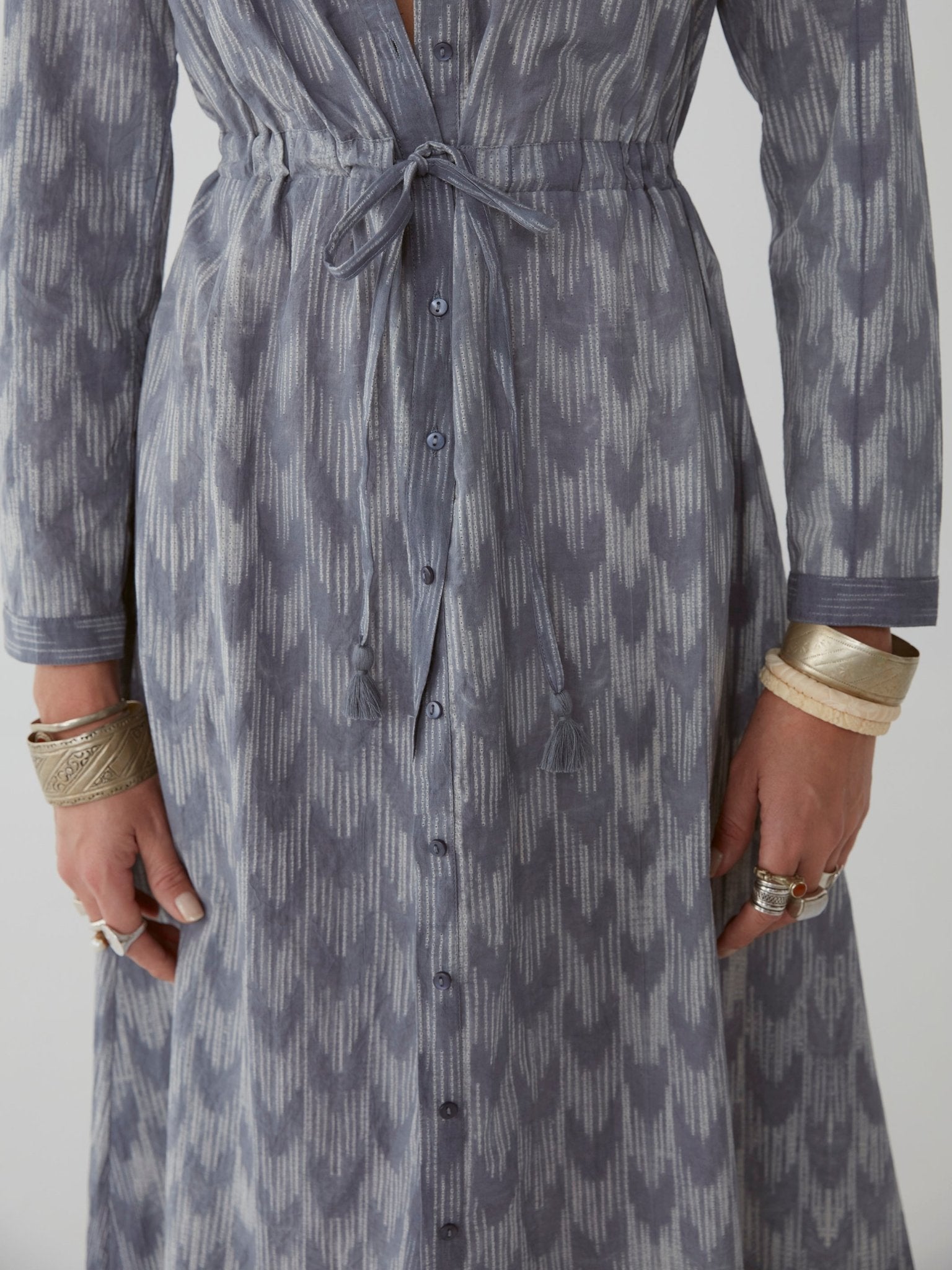 Justine Dress - Shibori Ibiza Blue – Maison Hotel