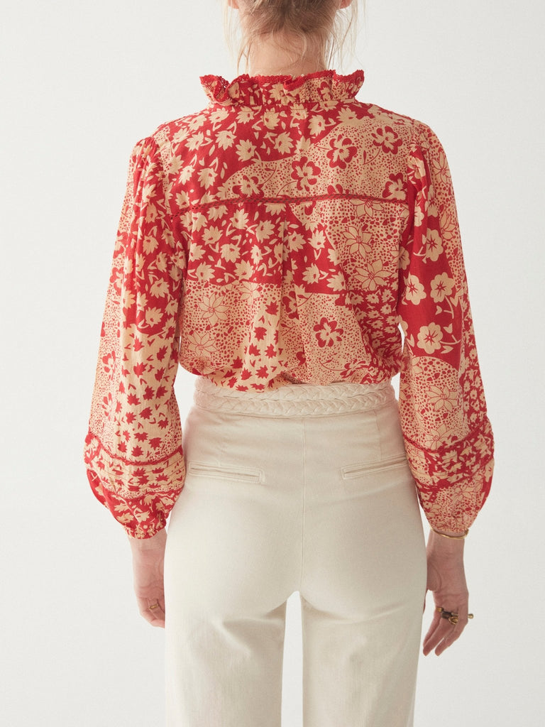 Lola Blouse - Passion Red - Maison Hotel