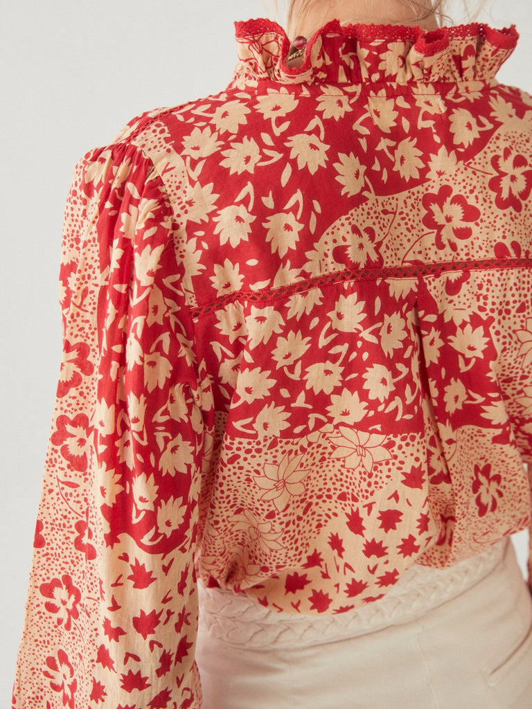 Lola Blouse - Passion Red - Maison Hotel
