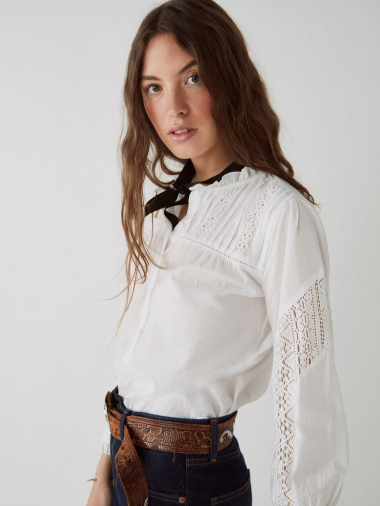 Lucille Blouse - Romantic White - Maison Hotel