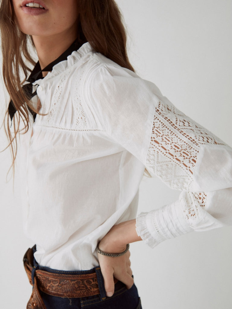 Lucille Blouse - Romantic White - Maison Hotel