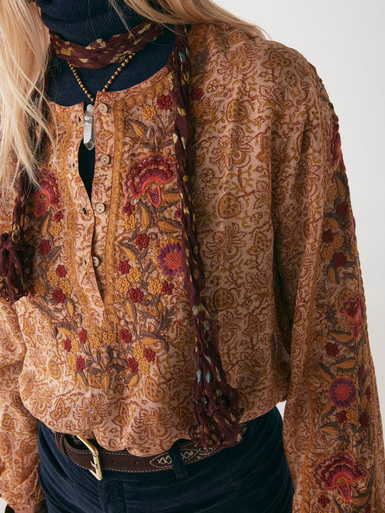 Manuela Blouse - Bikaner Moutard - Maison Hotel