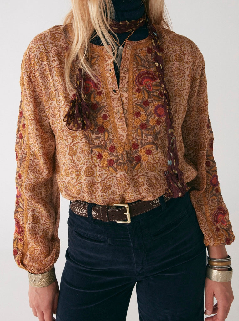 Manuela Blouse - Bikaner Moutard - Maison Hotel