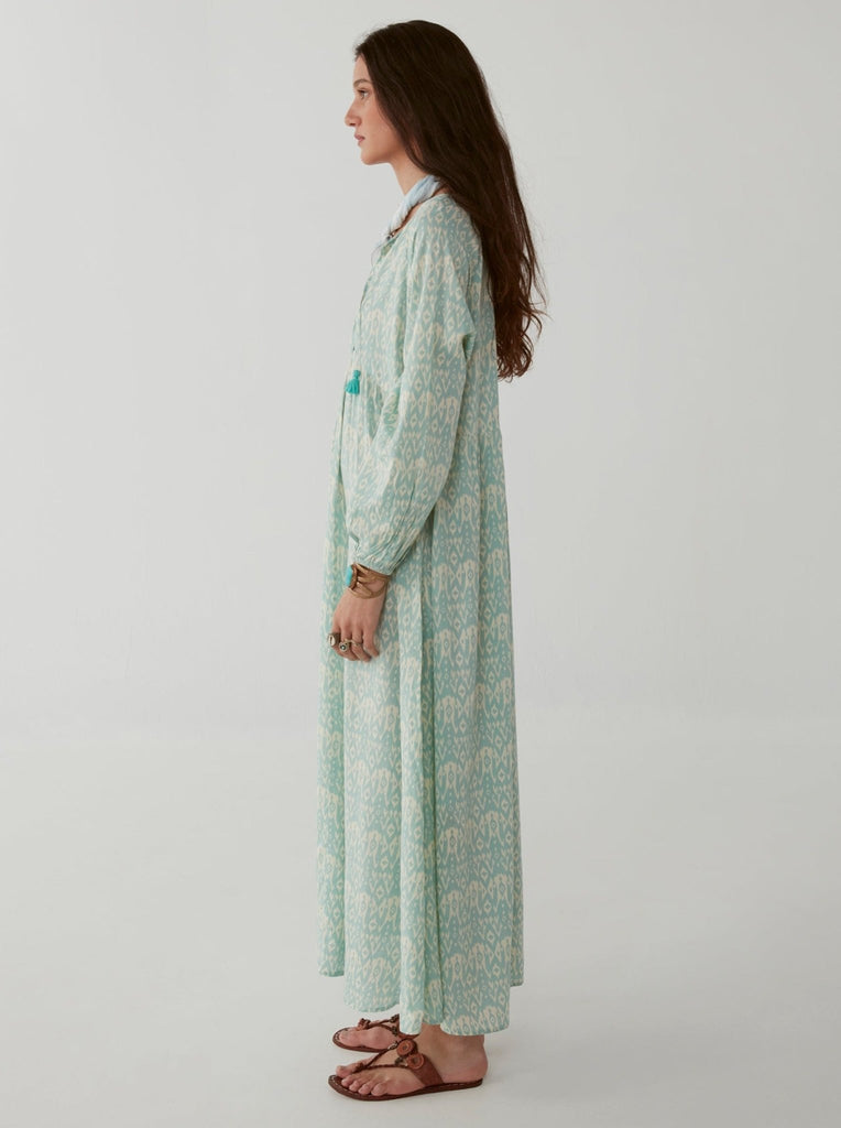 Maria Dress - Ikat Illes Ice Blue - Maison Hotel