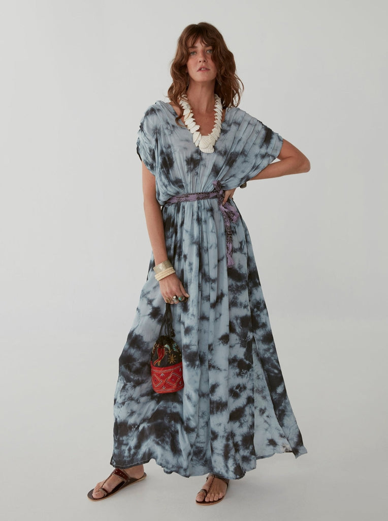 Nina Dress - Ajmer Dye Cloudy Blue - Maison Hotel