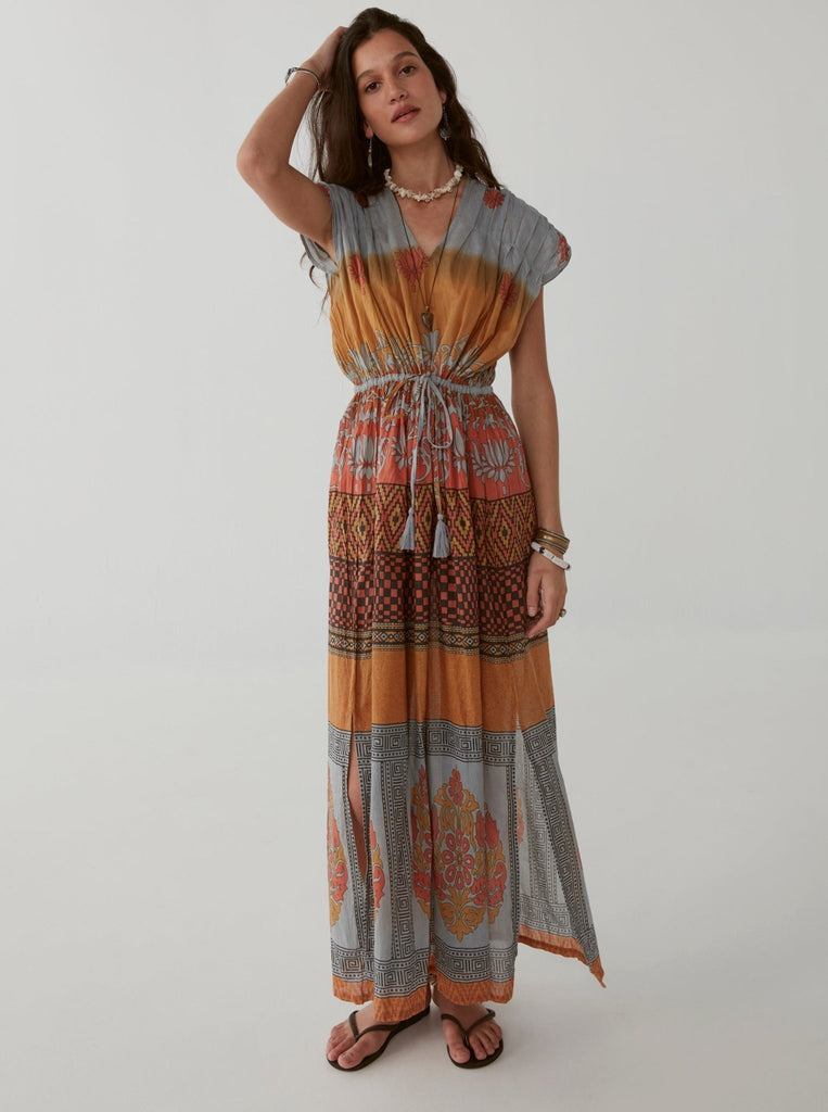 Nina Dress - Vasarely Sunset Grey - Maison Hotel