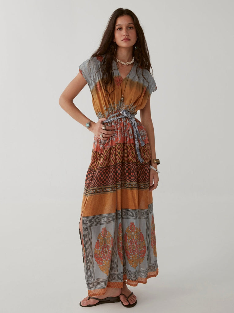 Nina Dress - Vasarely Sunset Grey - Maison Hotel