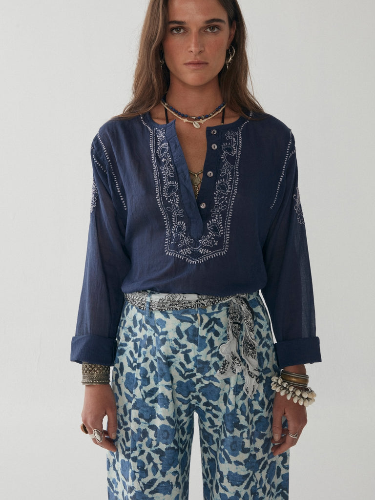 Noa Blouse - Amritsar Sapphire - Maison Hotel