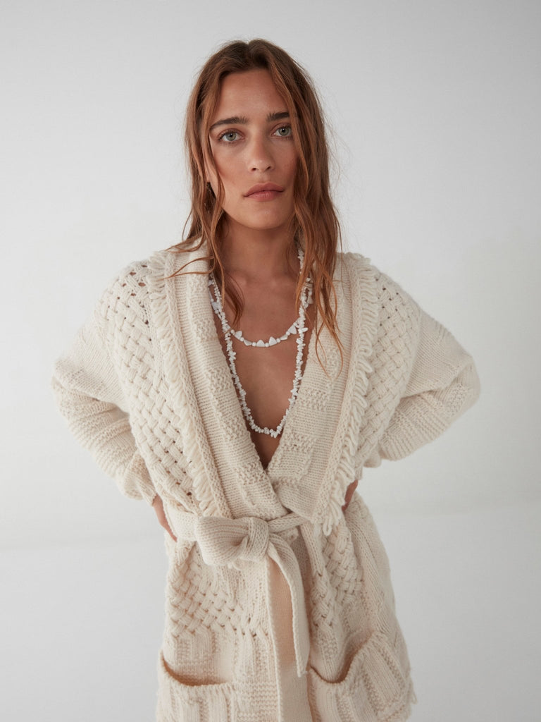 Noa Cardigan - Keaton - Cream - Maison Hotel