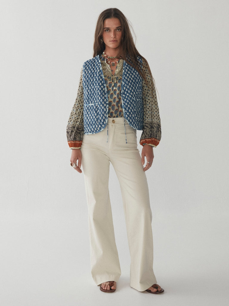 Paloma Blouse - Pantelaria Blue - Maison Hotel