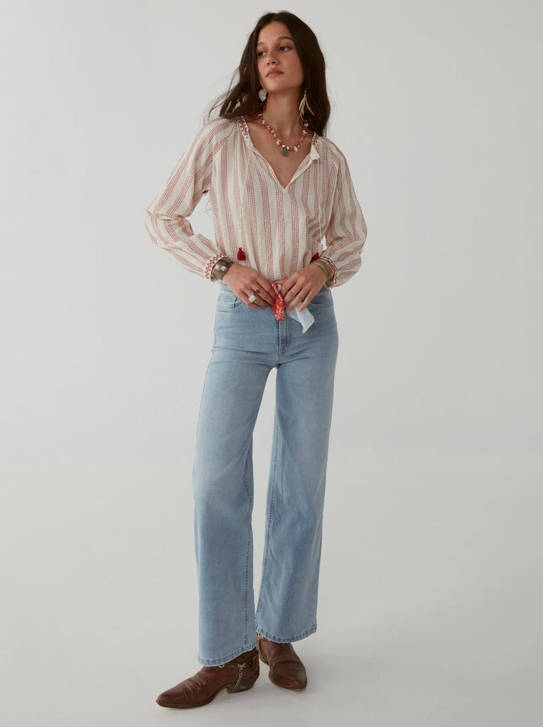 Paula Pant - Bleach Denim - Maison Hotel