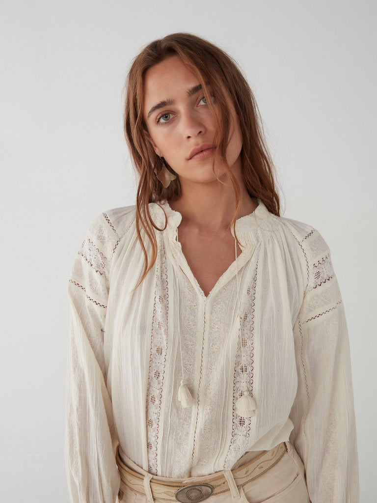 Perla Blouse - 'La Dentelle' Ecru - Maison Hotel