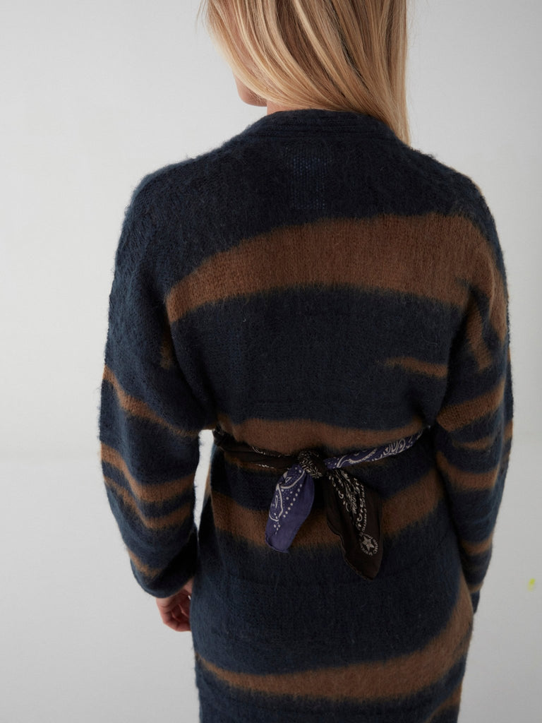 Reine Cardigan - Animal - Dark Bleu - Maison Hotel