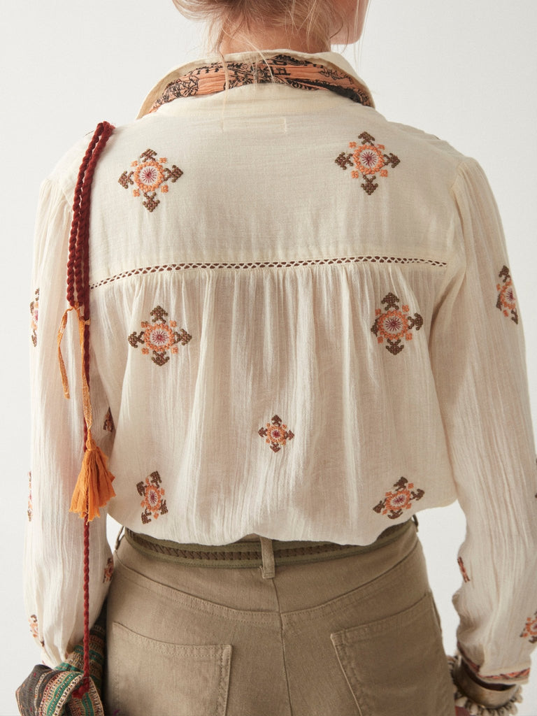 Rombo Blouse - Compass Ivory - Maison Hotel