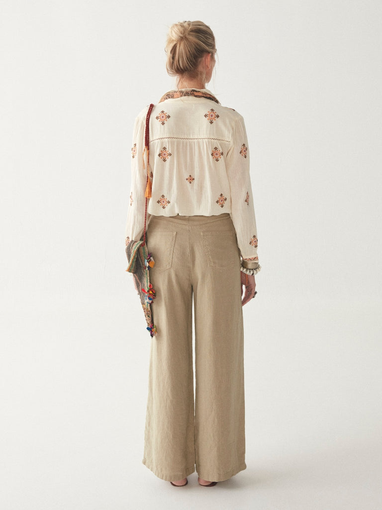 Rombo Blouse - Compass Ivory - Maison Hotel