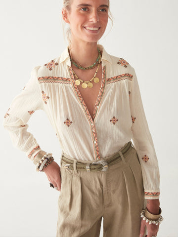 Rombo Blouse - Compass Ivory - Maison Hotel