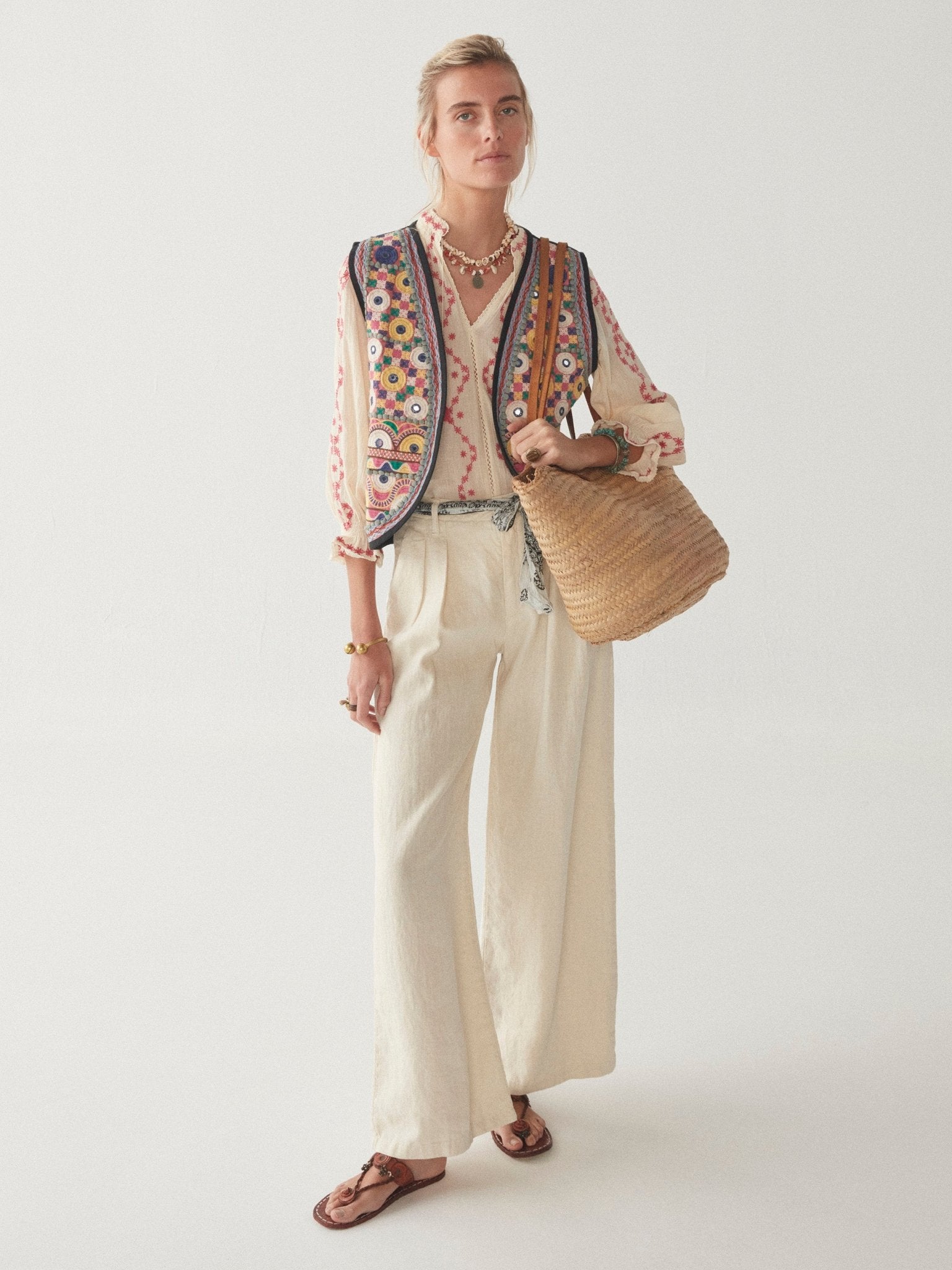 Sandrine Blouse - Primavera Rasberry - Maison Hotel