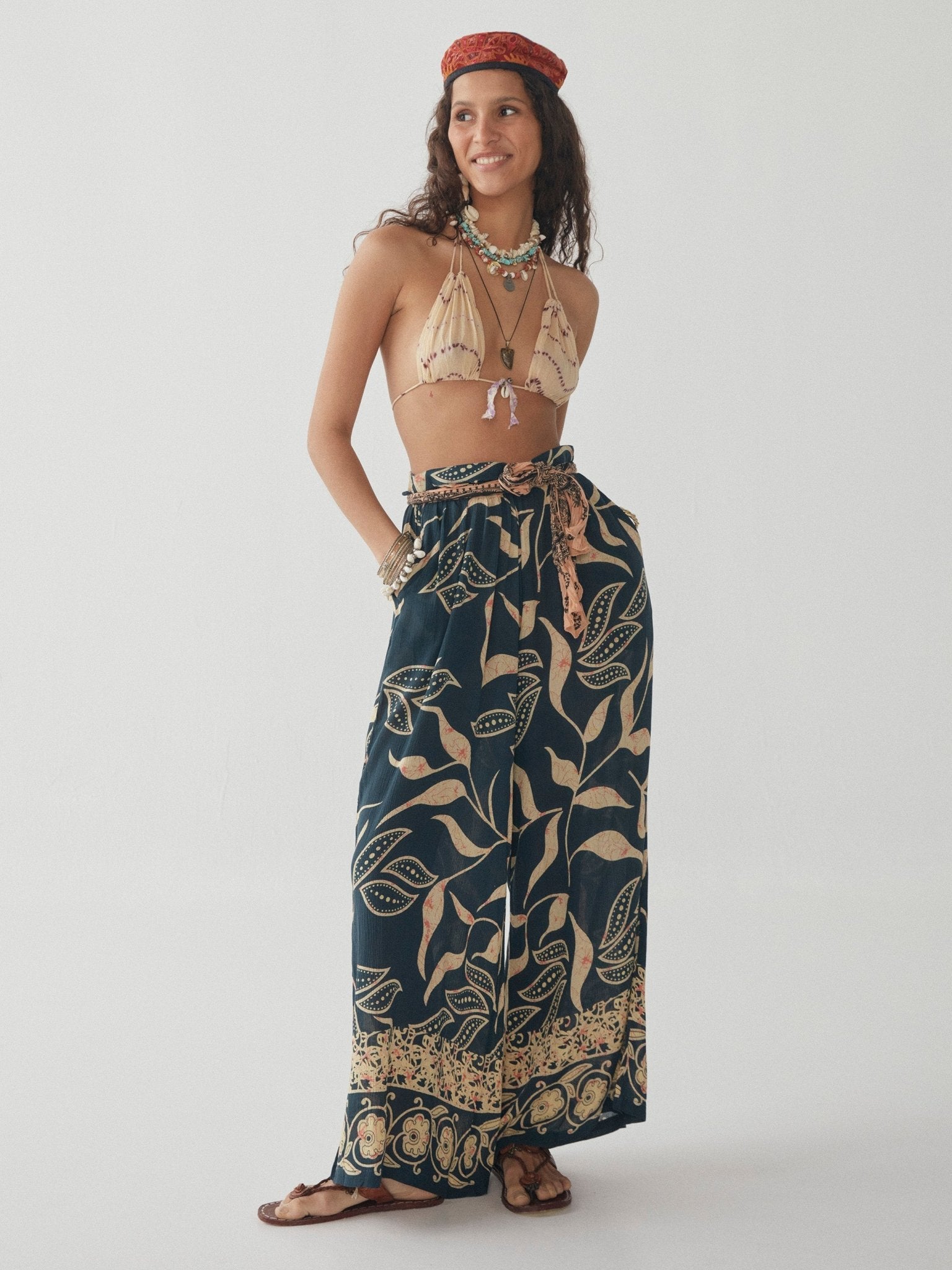 Tess Pant - Angaga Blue - Maison Hotel