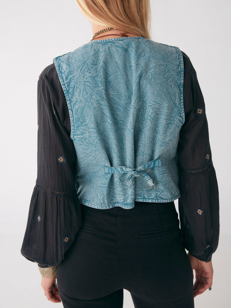 Tirso Vest - Bird Dusty Blue - Maison Hotel