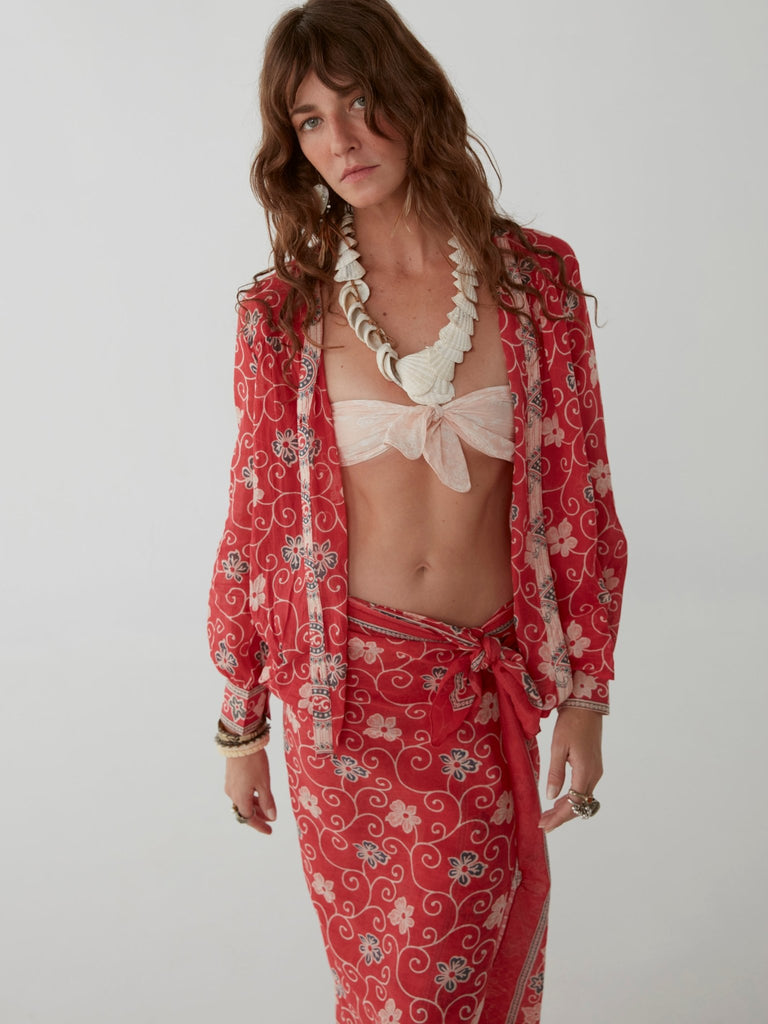 Ziggy Blouse - Maui Rojo - Maison Hotel